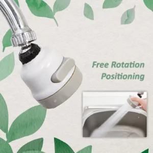 Rotatable Splash Proof 3 Modes Water Saving Nozzle
