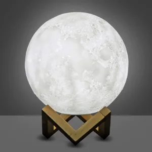 Moon Night Lamp with Plastic Stand